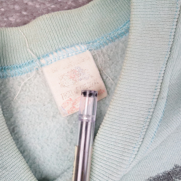 VTG 90s Alaska USA Bears Nature Medium Blue Long Sleeve Pullover Sweatshirt - Picture 5 of 13